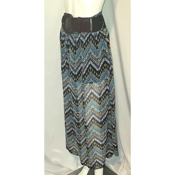 Doe & Rae Multicolor Sheer Maxi Skirt 1/4 Lined - Size S - Picture 3 of 8